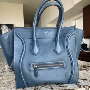 Navy Celine Luggage Tote